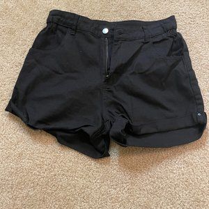 DAZY High Waist Roll Hem Denim Shorts